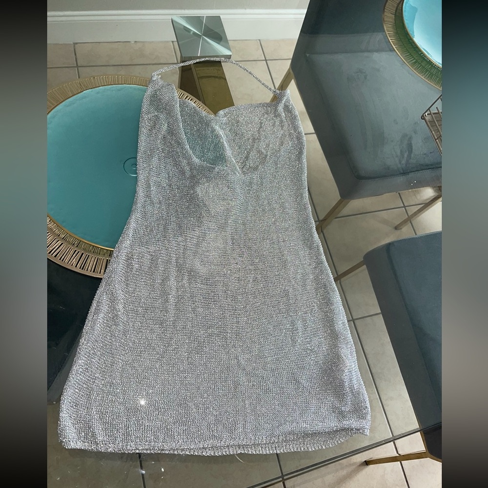 Mini Dress - Silver color - Zara